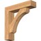Ekena Millwork Legacy Block Smooth Bracket w/ Offset Brace, Western Red Cedar, 5 1/2"W x 22"D x 22"H BKT0604X22X22LEC05SWR - alternate 1
